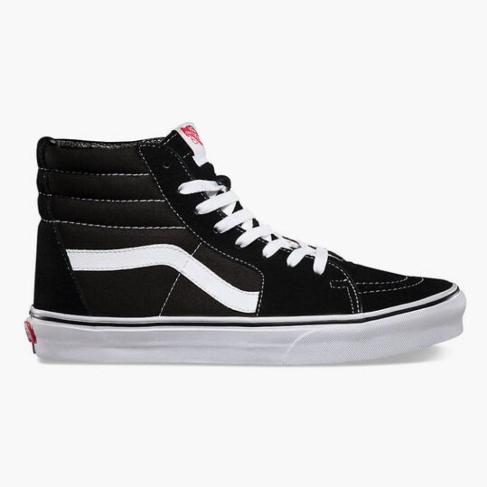 #64 NEW VANS Sk8-Hi Black & White Shoes